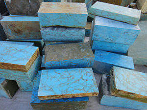 Poly-resin Turquoise Brick